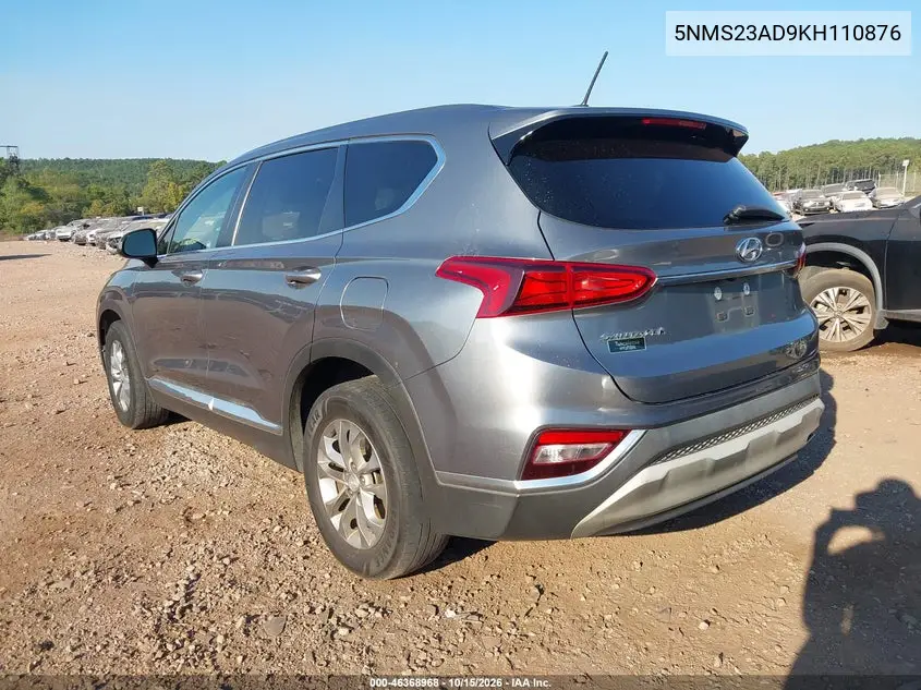 2019 HYUNDAI SANTA FE VIN 5NMS23AD9KH110876 — фото 3
