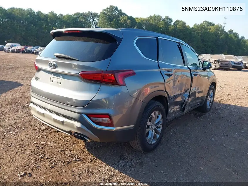 2019 HYUNDAI SANTA FE VIN 5NMS23AD9KH110876 — фото 4