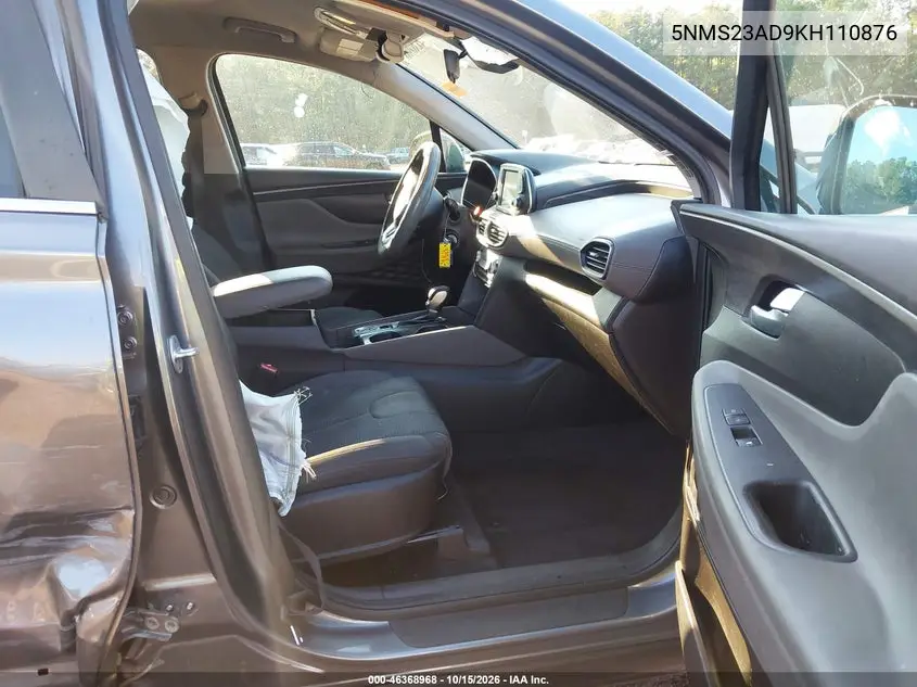 2019 HYUNDAI SANTA FE VIN 5NMS23AD9KH110876 — фото 5