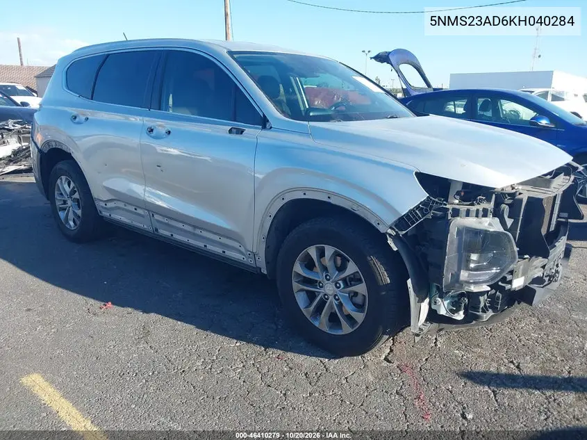 HYUNDAI SANTA FE 2019, VIN 5NMS23AD6KH040284