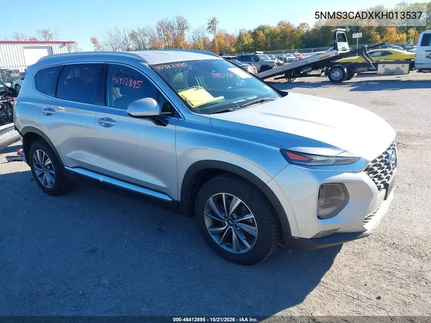 HYUNDAI SANTA FE 2019, VIN 5NMS3CADXKH013537