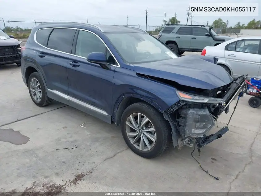 HYUNDAI SANTA FE 2019, VIN 5NMS3CAD0KH055117