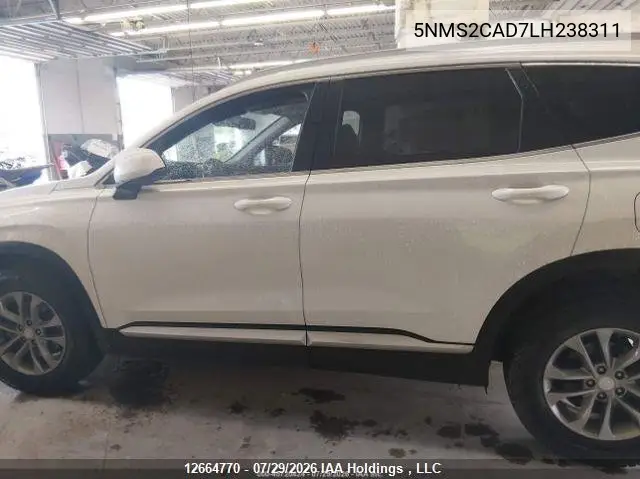 2020 HYUNDAI SANTA FE VIN 5NMS2CAD7LH238311 — фото 15