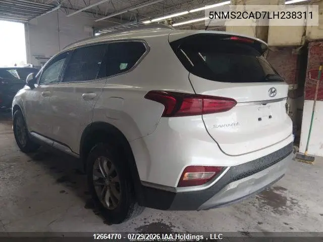 2020 HYUNDAI SANTA FE VIN 5NMS2CAD7LH238311 — фото 4