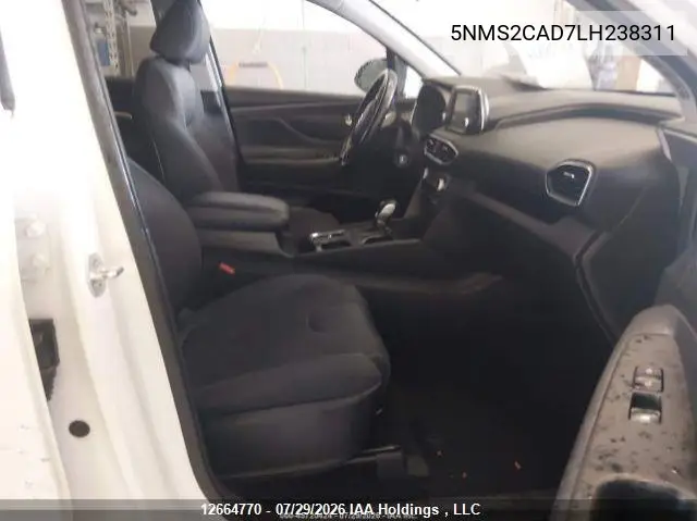 2020 HYUNDAI SANTA FE VIN 5NMS2CAD7LH238311 — фото 6