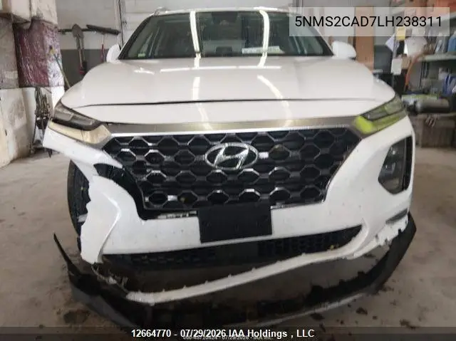 2020 HYUNDAI SANTA FE VIN 5NMS2CAD7LH238311 — фото 7
