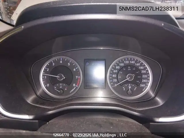 2020 HYUNDAI SANTA FE VIN 5NMS2CAD7LH238311 — фото 8