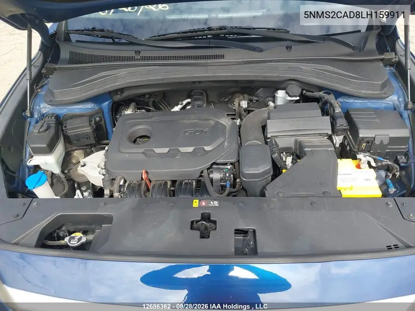 2020 HYUNDAI SANTA FE VIN 5NMS2CAD8LH159911 — фото 10