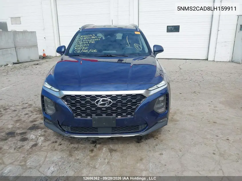 2020 HYUNDAI SANTA FE VIN 5NMS2CAD8LH159911 — фото 12