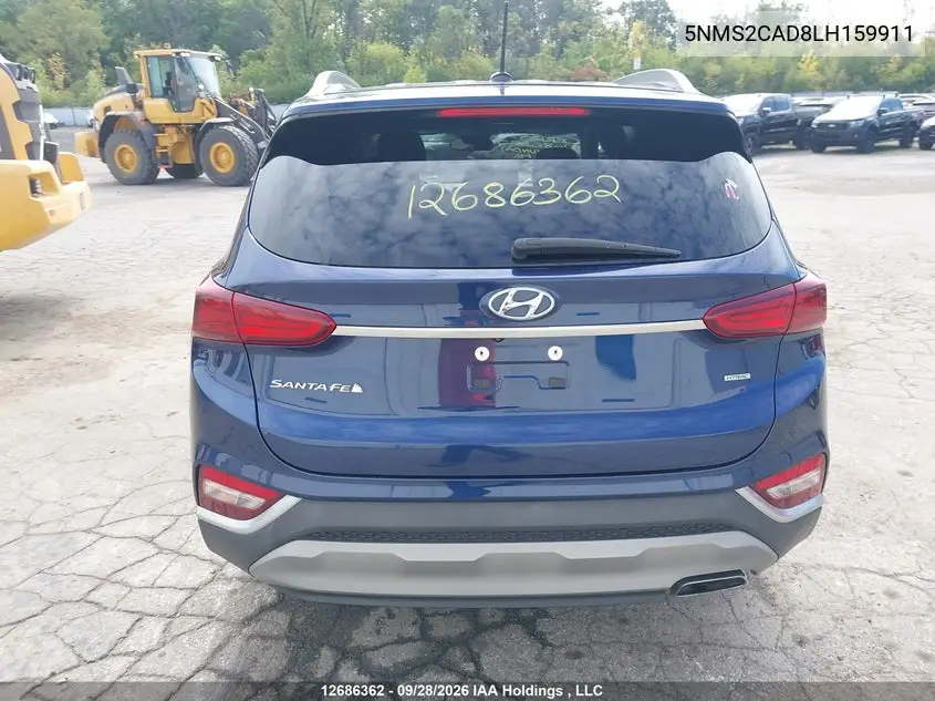 2020 HYUNDAI SANTA FE VIN 5NMS2CAD8LH159911 — фото 16