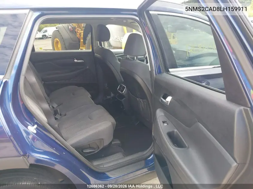 2020 HYUNDAI SANTA FE VIN 5NMS2CAD8LH159911 — фото 8