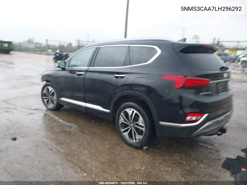 2020 HYUNDAI SANTA FE VIN 5NMS3CAA7LH296292 — фото 3