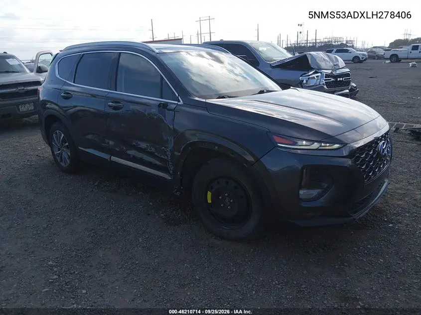 HYUNDAI SANTA FE 2020, VIN 5NMS53ADXLH278406