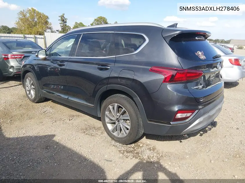 2020 HYUNDAI SANTA FE VIN 5NMS53ADXLH278406 — фото 3