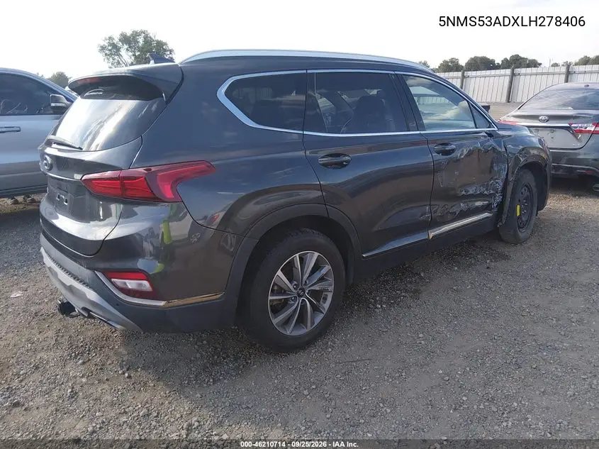 2020 HYUNDAI SANTA FE VIN 5NMS53ADXLH278406 — фото 4