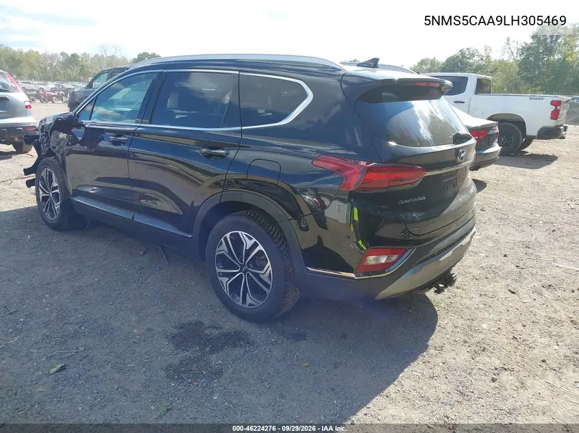 2020 HYUNDAI SANTA FE VIN 5NMS5CAA9LH305469 — фото 3