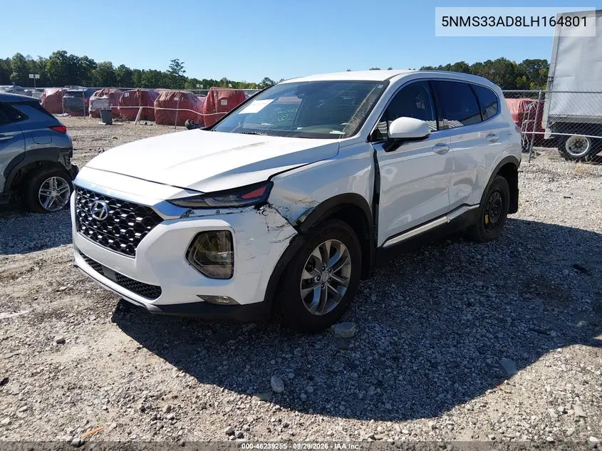 2020 HYUNDAI SANTA FE VIN 5NMS33AD8LH164801 — фото 2