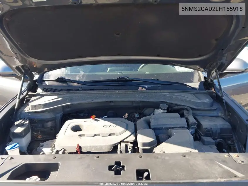 2020 HYUNDAI SANTA FE VIN 5NMS2CAD2LH155918 — фото 10