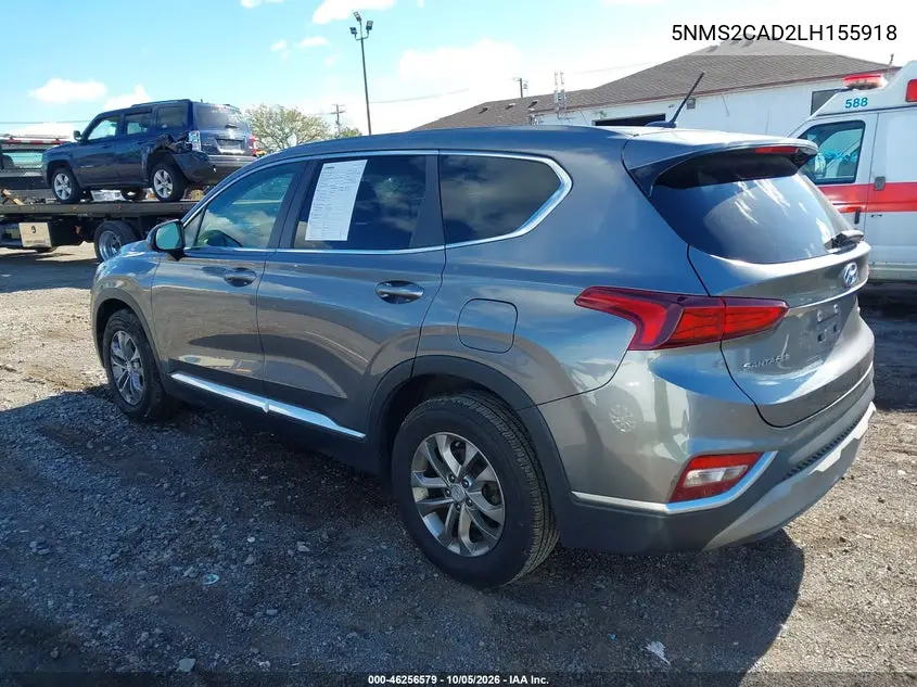 2020 HYUNDAI SANTA FE VIN 5NMS2CAD2LH155918 — фото 3