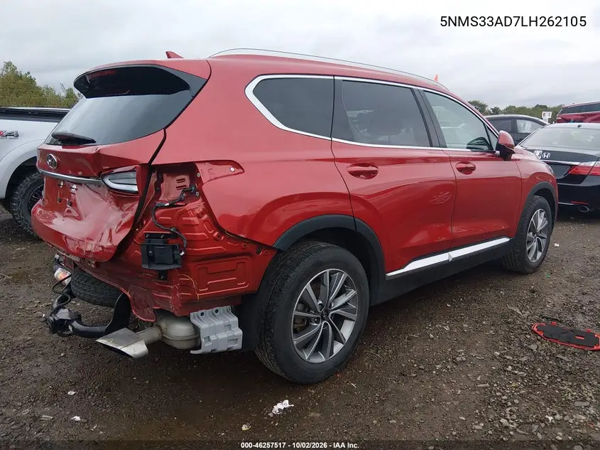 2020 HYUNDAI SANTA FE VIN 5NMS33AD7LH262105 — фото 4