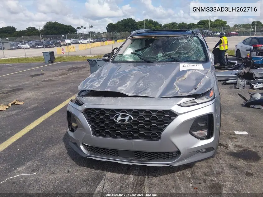 2020 HYUNDAI SANTA FE VIN 5NMS33AD3LH262716 — фото 6