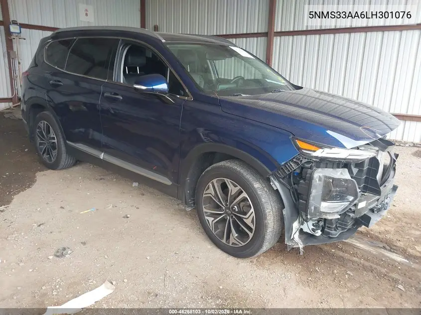 HYUNDAI SANTA FE 2020, VIN 5NMS33AA6LH301076