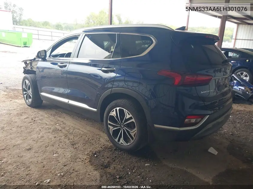 2020 HYUNDAI SANTA FE VIN 5NMS33AA6LH301076 — фото 3