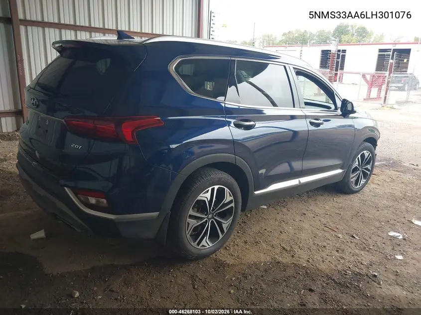 2020 HYUNDAI SANTA FE VIN 5NMS33AA6LH301076 — фото 4