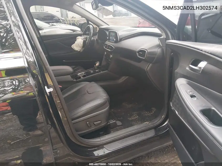 2020 HYUNDAI SANTA FE VIN 5NMS3CAD2LH302574 — фото 5