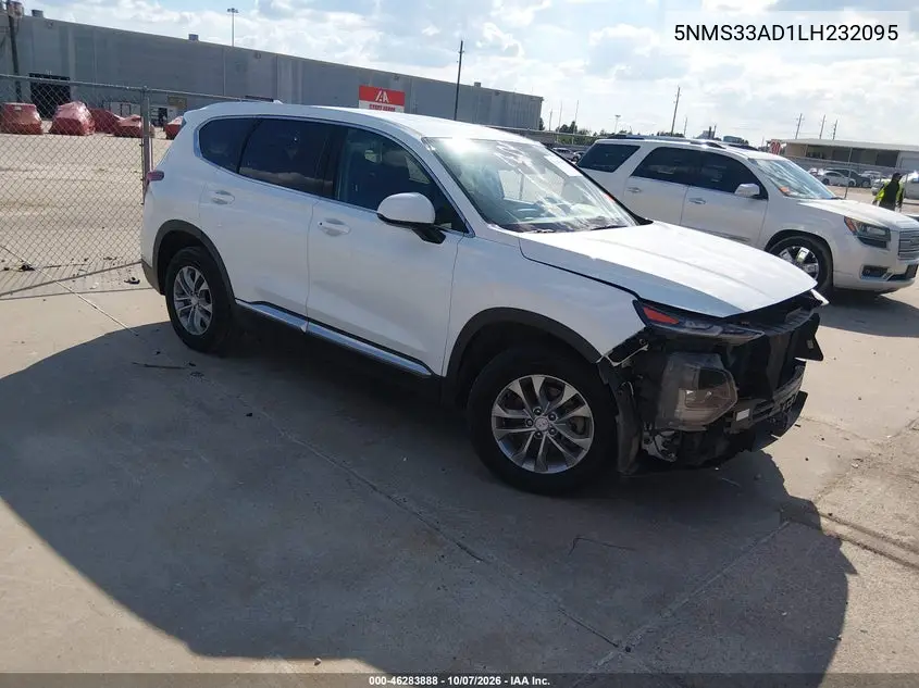 HYUNDAI SANTA FE 2020, VIN 5NMS33AD1LH232095