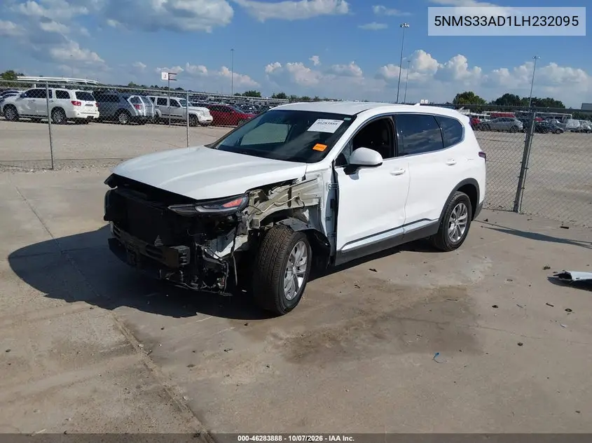 2020 HYUNDAI SANTA FE VIN 5NMS33AD1LH232095 — фото 2