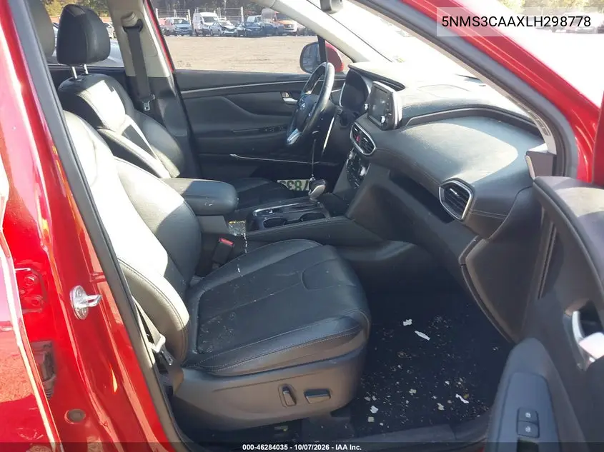 2020 HYUNDAI SANTA FE VIN 5NMS3CAAXLH298778 — фото 5