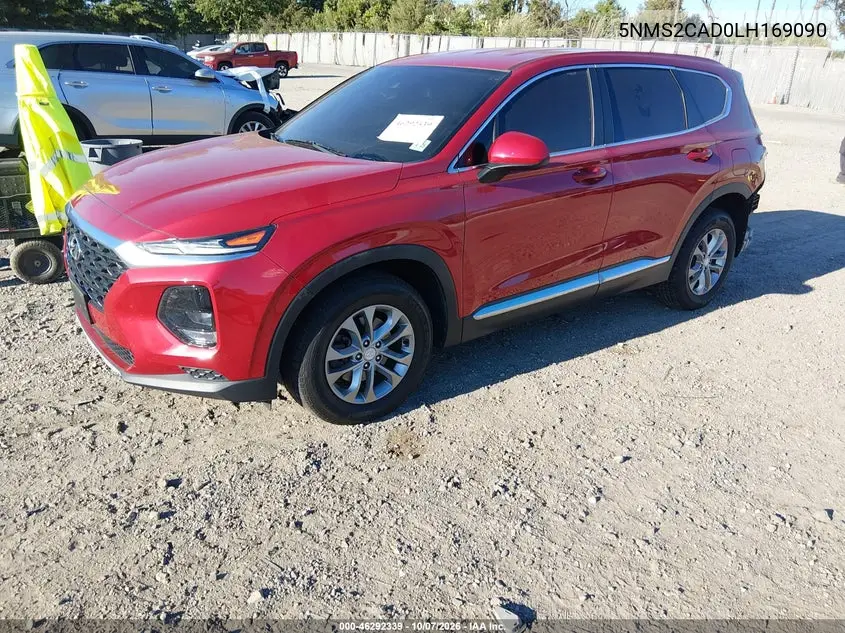 2020 HYUNDAI SANTA FE VIN 5NMS2CAD0LH169090 — фото 2
