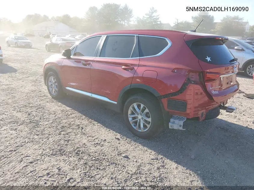 2020 HYUNDAI SANTA FE VIN 5NMS2CAD0LH169090 — фото 3