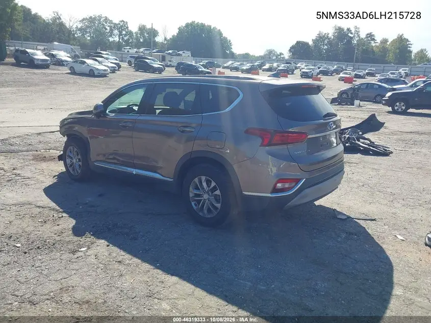 2020 HYUNDAI SANTA FE VIN 5NMS33AD6LH215728 — фото 3