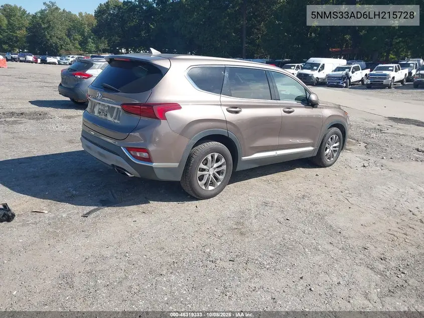2020 HYUNDAI SANTA FE VIN 5NMS33AD6LH215728 — фото 4