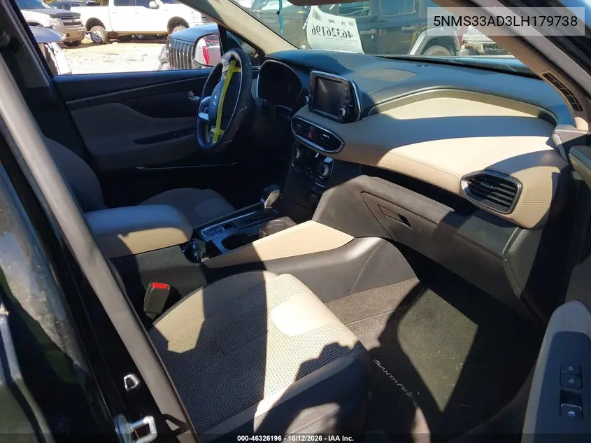 2020 HYUNDAI SANTA FE VIN 5NMS33AD3LH179738 — фото 5