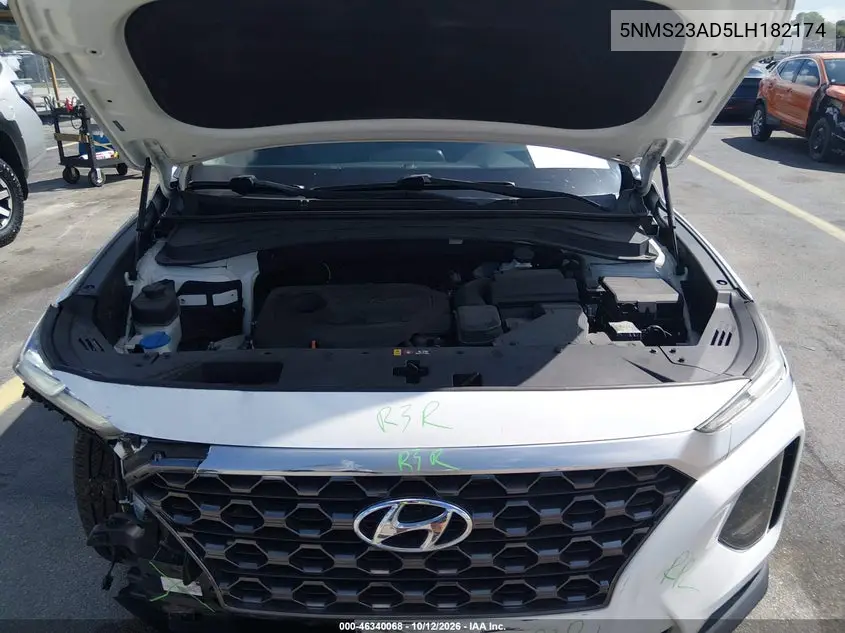 2020 HYUNDAI SANTA FE VIN 5NMS23AD5LH182174 — фото 10