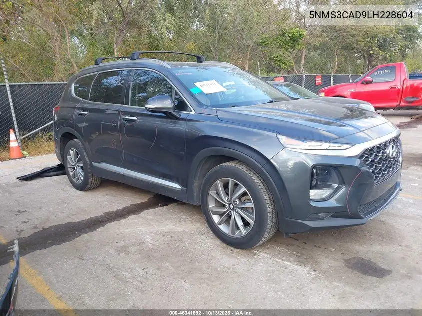 HYUNDAI SANTA FE 2020, VIN 5NMS3CAD9LH228604