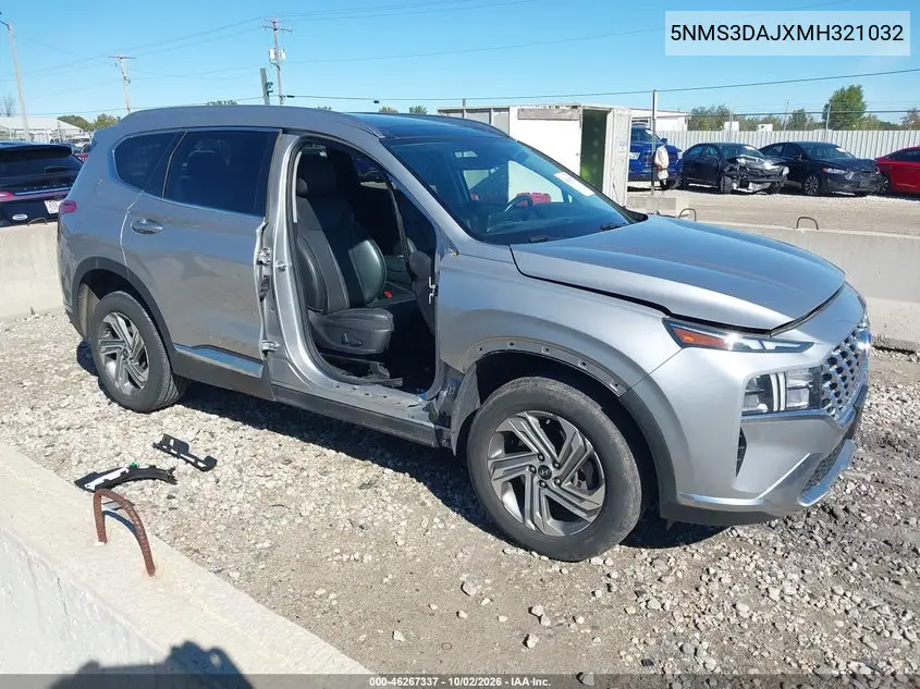 HYUNDAI SANTA FE 2021, VIN 5NMS3DAJXMH321032