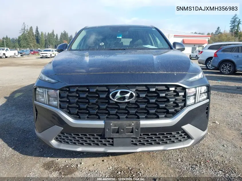 2021 HYUNDAI SANTA FE VIN 5NMS1DAJXMH356983 — фото 12