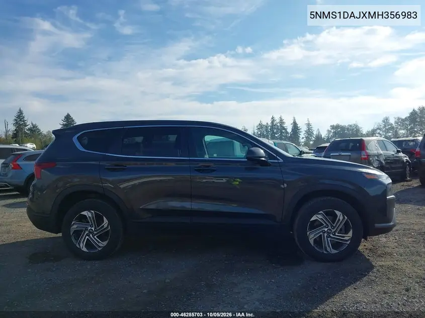 2021 HYUNDAI SANTA FE VIN 5NMS1DAJXMH356983 — фото 13