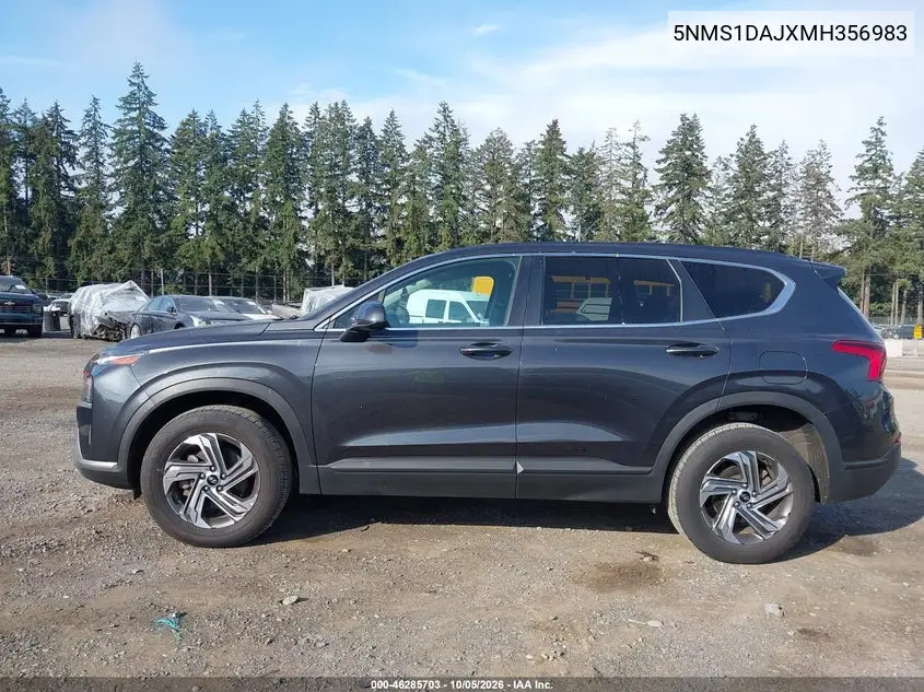 2021 HYUNDAI SANTA FE VIN 5NMS1DAJXMH356983 — фото 14
