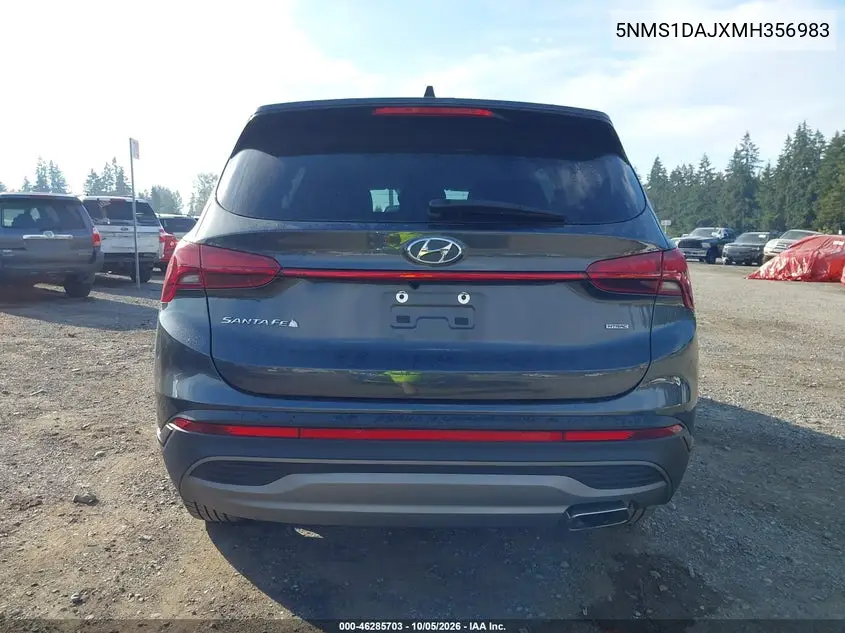 2021 HYUNDAI SANTA FE VIN 5NMS1DAJXMH356983 — фото 16