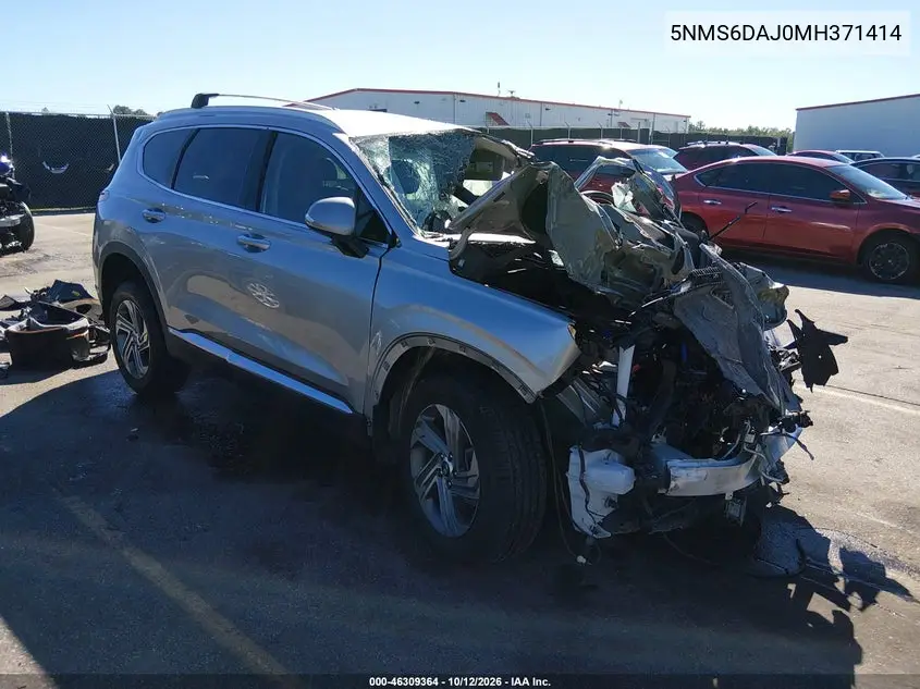 HYUNDAI SANTA FE 2021, VIN 5NMS6DAJ0MH371414