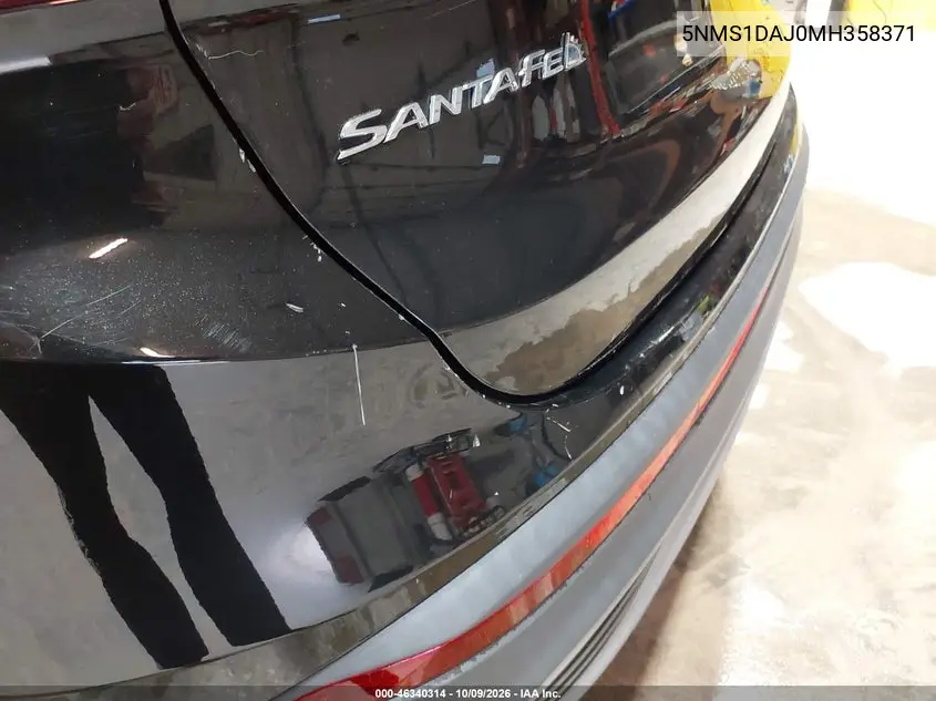 2021 HYUNDAI SANTA FE VIN 5NMS1DAJ0MH358371 — фото 6