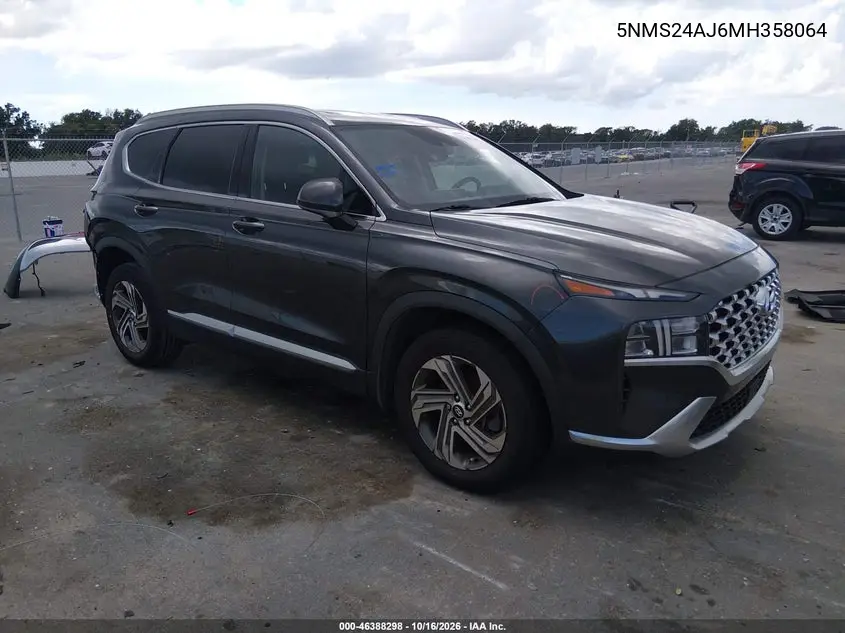 HYUNDAI SANTA FE 2021, VIN 5NMS24AJ6MH358064