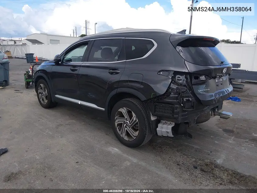 2021 HYUNDAI SANTA FE VIN 5NMS24AJ6MH358064 — фото 3