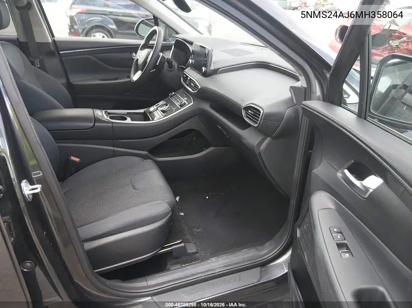 2021 HYUNDAI SANTA FE VIN 5NMS24AJ6MH358064 — фото 5