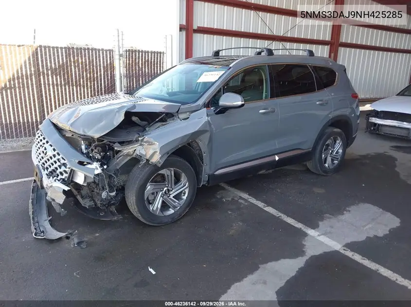 2022 HYUNDAI SANTA FE VIN 5NMS3DAJ9NH425285 — фото 2